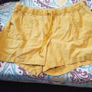 Lane Bryant shorts, mustard color, size 20